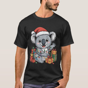 Camiseta Gracioso Koala Santa Hat Animals Amantes de la Fea