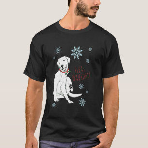 Camiseta Gracioso Labrador Chrismas Fleas Navidad