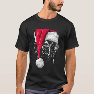 Camiseta Gracioso Labrador Recuperador Santa Navidades Labo