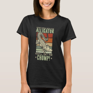 Camiseta Gracioso lagarto sobre cocodrilo Gator Zoológico A