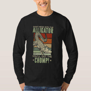 Camiseta Gracioso lagarto sobre cocodrilo Gator Zoológico A