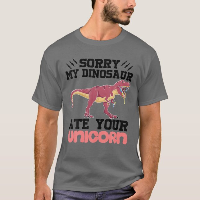 Camiseta Gracioso lamento que mi dinosaurio haya visto tu G (Anverso)