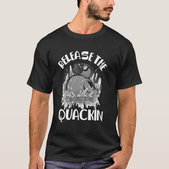 Camiseta Gracioso Lanzamiento Del Quackin Rubber Duck (Anverso)