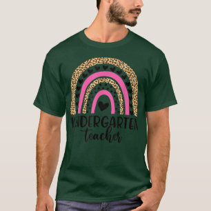 Camiseta Gracioso leopardo arcoiris, profesor de guardería,