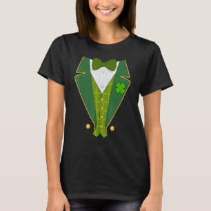 Camiseta Gracioso Leprechaun Irlandés Costume Tuxedo Para S