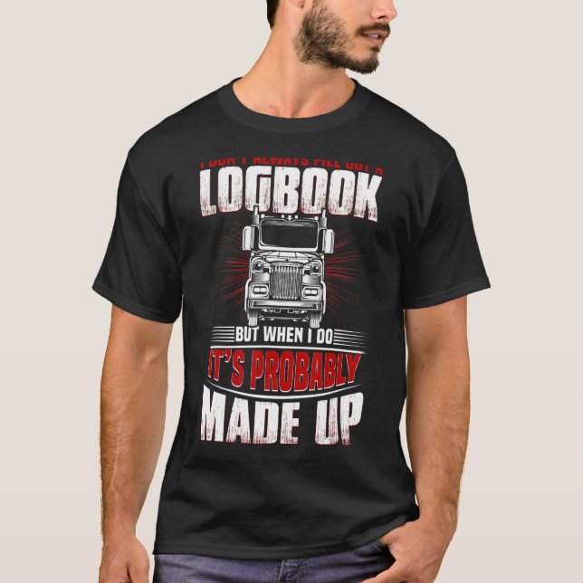 Camiseta Gracioso libro de bolígrafo de camioneros Truck Dr (Anverso)