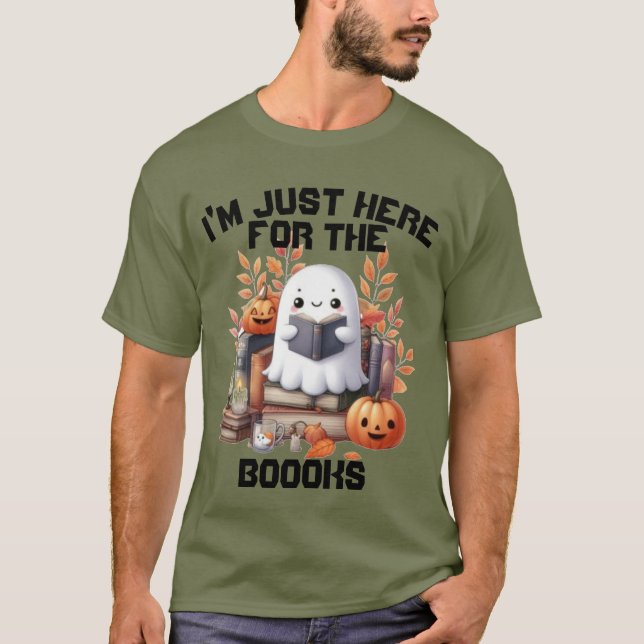 Camiseta Gracioso libro de expertos fantasmas otoño Hallowe (Anverso)