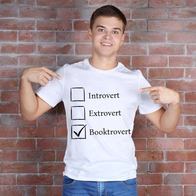 Camiseta Gracioso libro de extravío de Introvert Extrovert  (Subido por el creador)