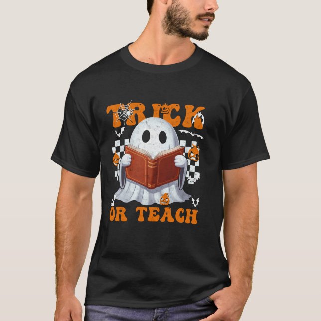 Camiseta Gracioso libro de fantasmas barato o profesor de e (Anverso)