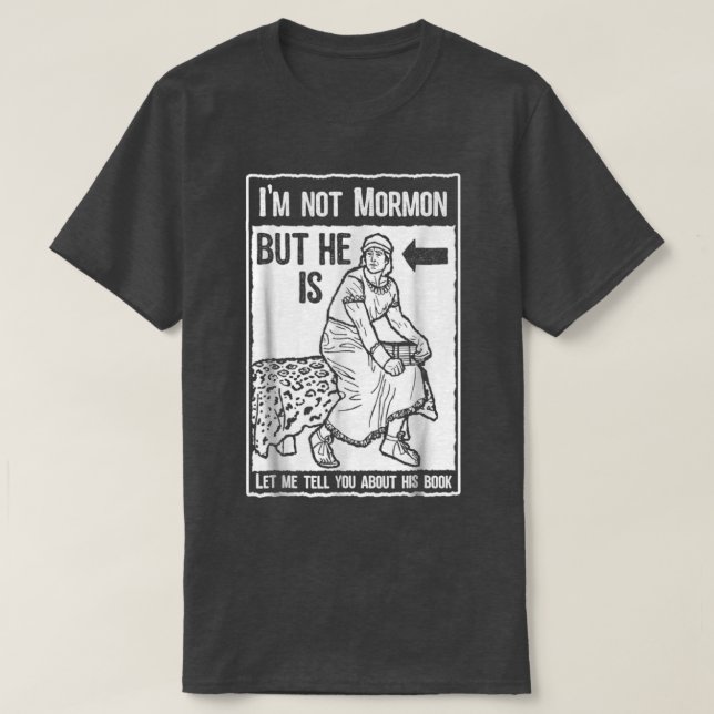 Camiseta Gracioso libro de Mormon LDS sobre Misionero Mormó (Diseño del anverso)