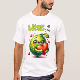 Camiseta Gracioso Lime All Yours Punny Valentine