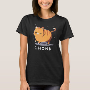 Camiseta Gracioso lindo Chubby Feliz Gato Gato Arte