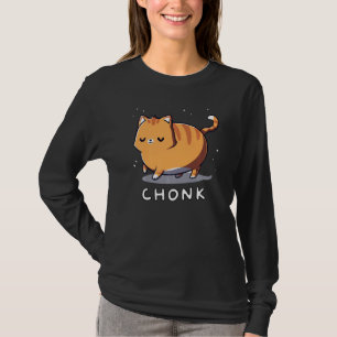 Camiseta Gracioso lindo Chubby Feliz Gato Gato Arte