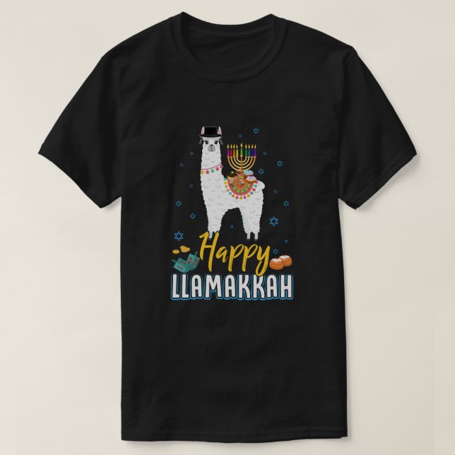 Camiseta Gracioso Llamakkah Hanukkah Llama (Diseño del anverso)