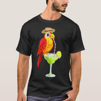 Camiseta Gracioso loro bebiendo Margarita Vacaciones Aves