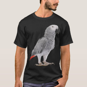 Camiseta Gracioso loro gris africano de la hoodie de pájaro