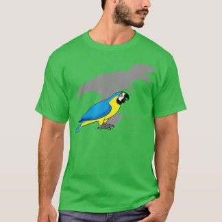 Camiseta Gracioso loro rex Amarillo Ara Azul Macaw