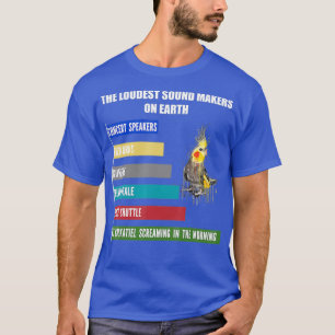 Camiseta Gracioso Loudest Sound Cockatiel Parrot Bird