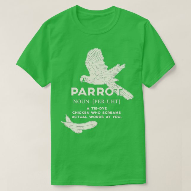 Camiseta Gracioso Lover A De Aves De Definición De Loro (Diseño del anverso)