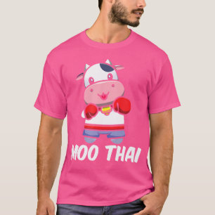 Camiseta Gracioso luchador de vaca muay tailandés Mma Marti