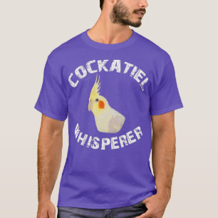 Camiseta Gracioso Lutino Cockatiel Whisperer Parrot Bird