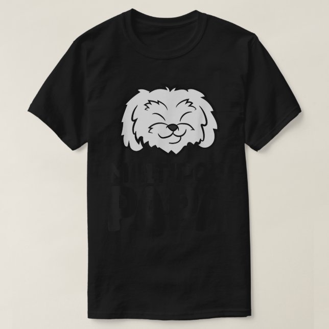 Camiseta Gracioso Maltipoo Papa Maltipoo Perro  (Diseño del anverso)