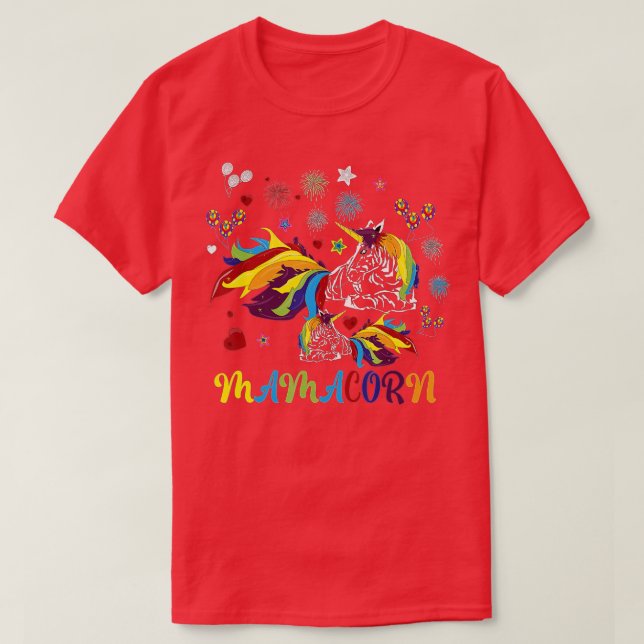 Camiseta Gracioso Mamacorn Unicorn disstume mamá Día de la  (Diseño del anverso)