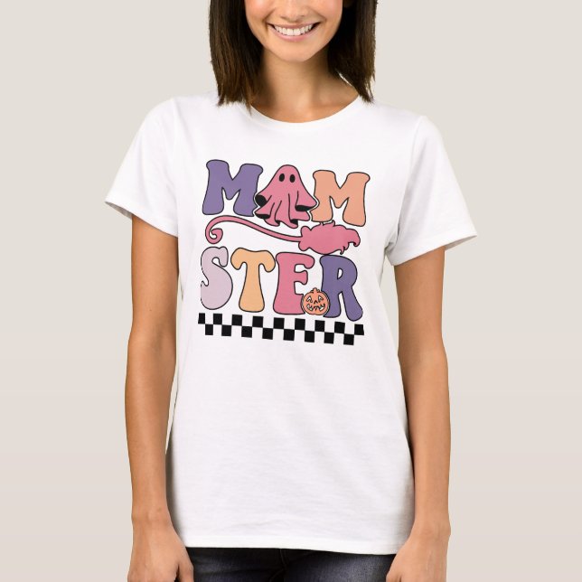 Camiseta Gracioso Mamster Ghost T-Shirt de Halloween (Anverso)