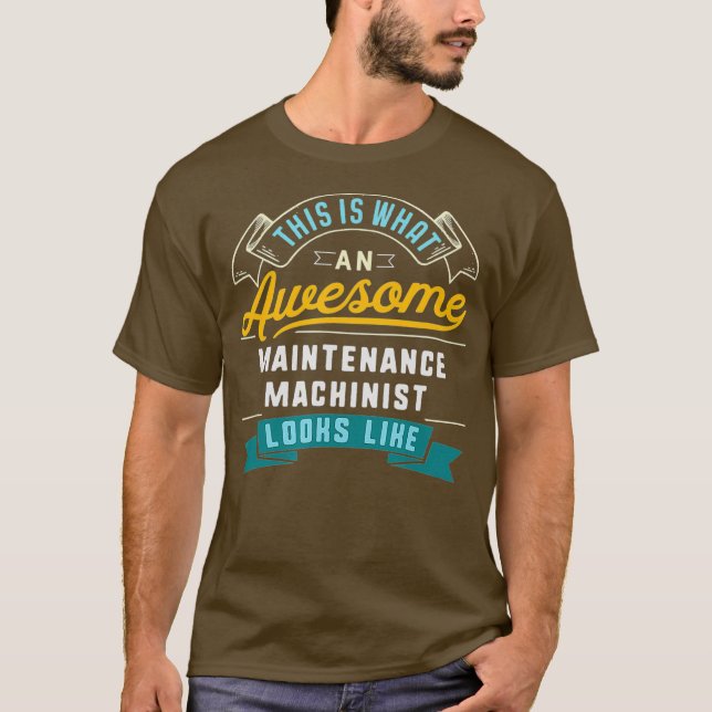 Camiseta Gracioso maquinista de mantenimiento asombroso tra (Anverso)