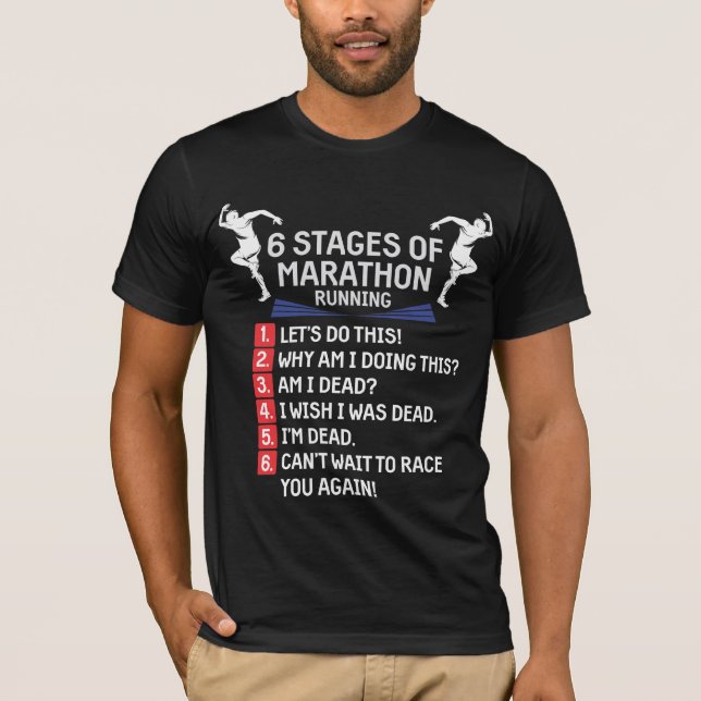 Camiseta Gracioso maratón corredor de humor (Anverso)