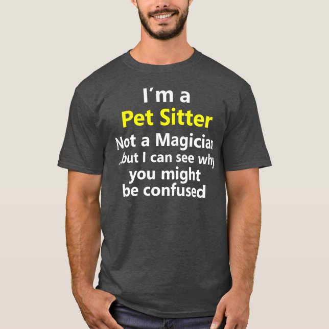 Camiseta Gracioso Mascota Sitter Trabajo Carrera Perro Rega (Anverso)