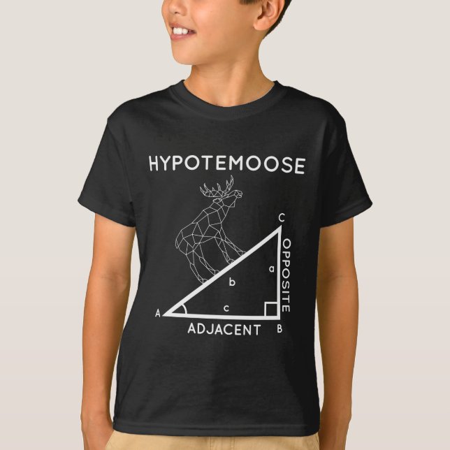 Camiseta Gracioso matemático Pun Moose Hipotenuse Matemátic (Anverso)