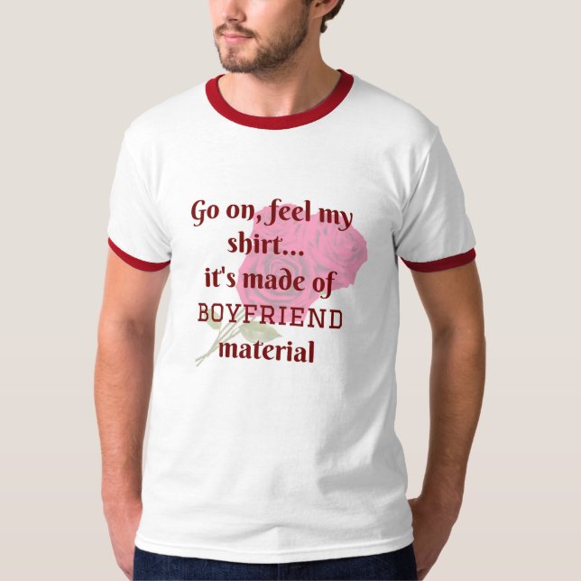 Camiseta Gracioso material de Boyfriend de línea de recogid (Anverso)