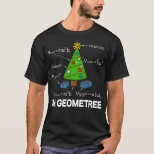 Camiseta Gracioso Math Geometry Christmas Tree Pun Teacher