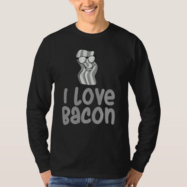 Camiseta Gracioso Me Encanta El Bacon Para Hombres Mujeres  (Anverso)