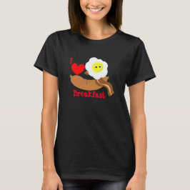Camiseta Gracioso Me Encanta El Desayuno Sausage Egage Baco