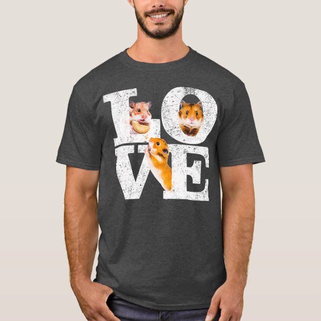 Camiseta Gracioso Me Encanta El Regalo De Hamster Cute Hams (Anverso)