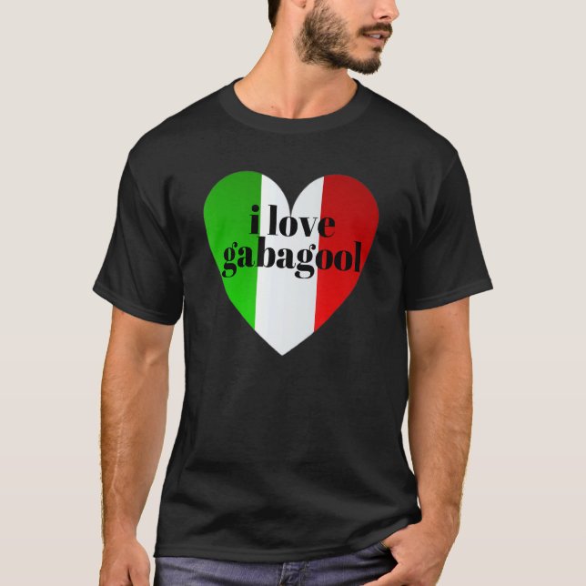Camiseta Gracioso me encanta Gabagool Bandera Italiana Cold (Anverso)