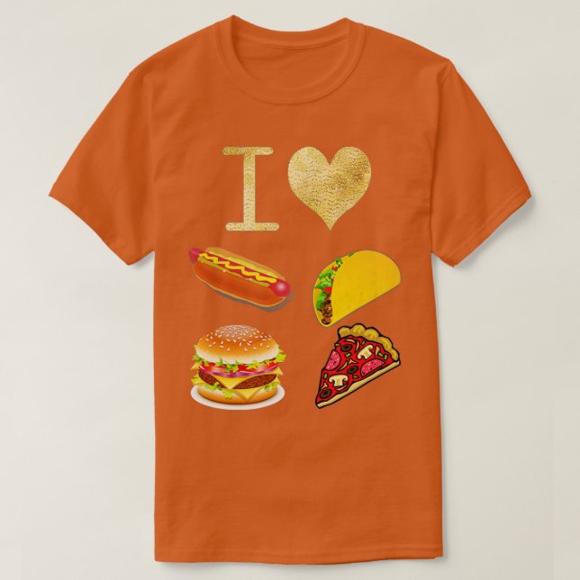 Camiseta Gracioso me encantan los reyes de fa de burger Hot (Diseño del anverso)