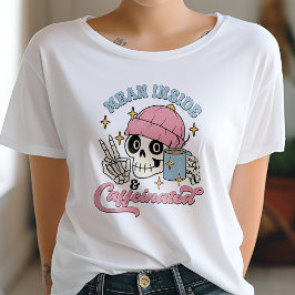 Camiseta Gracioso Medio Interior Y Cafetería Lover