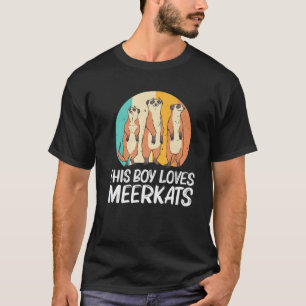 Camiseta Gracioso Meerkat Para Niños Retro Zoológico De Vid