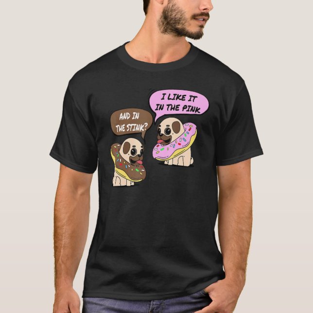 Camiseta Gracioso Meme Adulto Me Gusta En Rosa Y En El (Anverso)