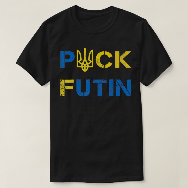 Camiseta Gracioso meme anti putin con Ucrania en Ucrania (Diseño del anverso)