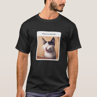 Camiseta Gracioso Meme De Gato Cuando Estoy En El Pescador 