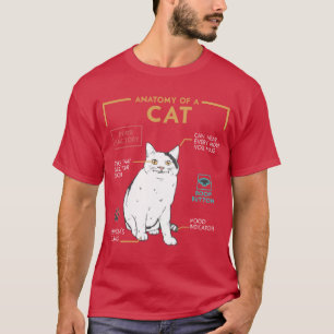 Camiseta Gracioso meme de gato sonriente anatomía de un reg