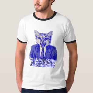 Camiseta Gracioso meme de gatos enojado para los amantes de