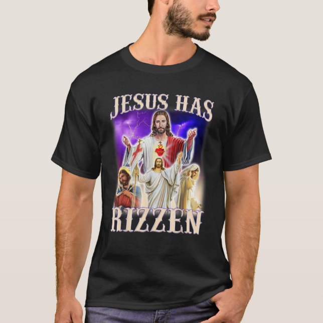 Camiseta Gracioso Meme De Jesús Jesús Jesús Ha Rizado W Riz (Anverso)