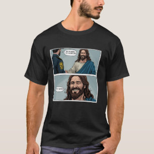 Camiseta Gracioso meme de Jesús No Alcohol Sólo Agua Gracio