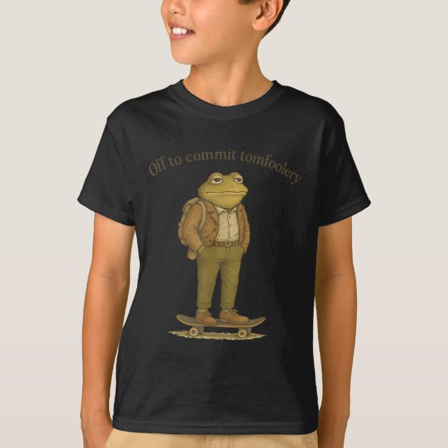 Camiseta Gracioso Meme De Rana Oscuro Humor Para Cometer A  (Anverso)