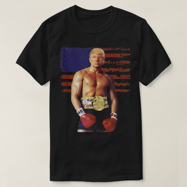 Camiseta Gracioso meme de Trump sobre boing en Rocky Boer,  (Diseño del anverso)
